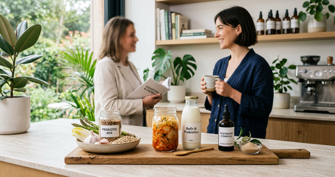 Prebiotics vs Probiotics vs Postbiotics: A Science-Backed Guide to Better Digestion and Steadier Energy