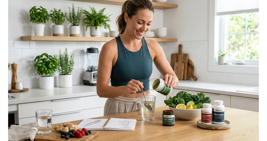 How to Build a Personalized KaraMD Wellness Routine: Gut, Greens, Circulation and Recovery