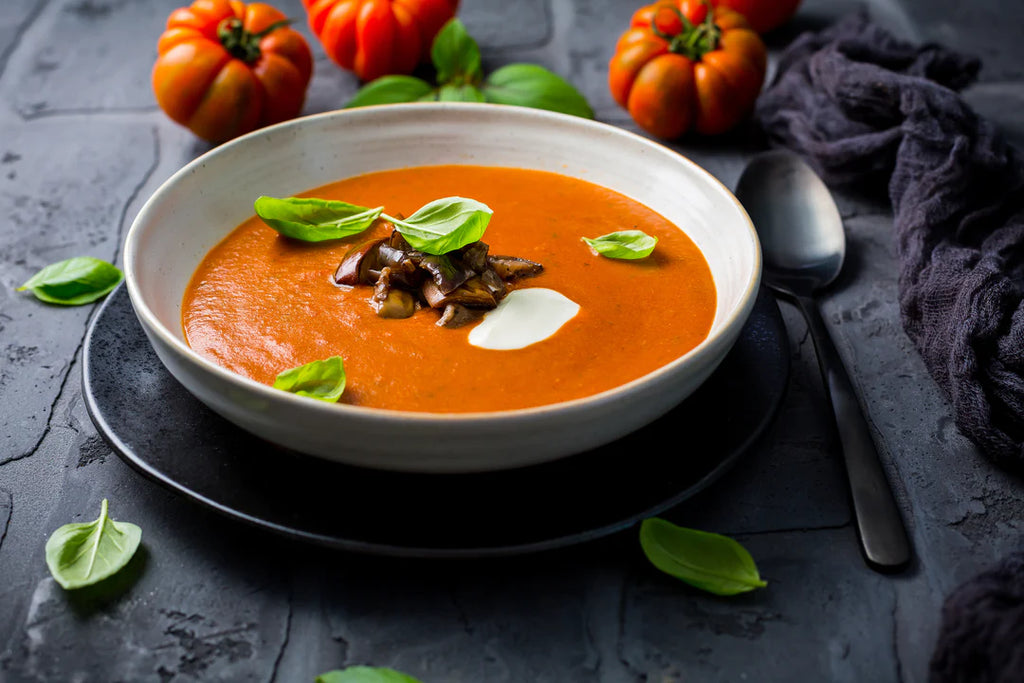Homemade Roasted Tomato Basil Soup